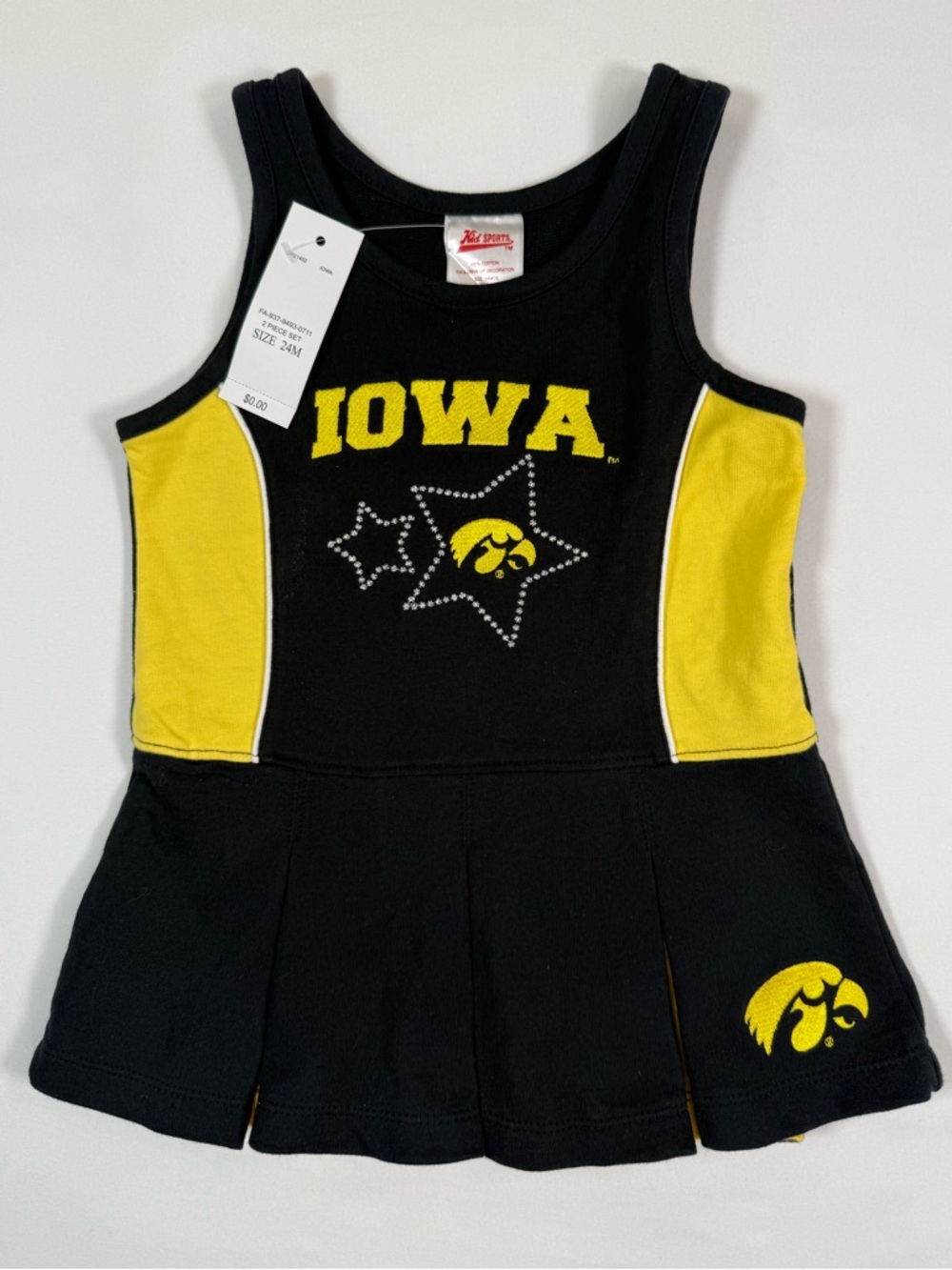 KIDS SPORTS Iowa Hawkeyes Cheer Dress 24M Pleated Game Day Spirit Football‎